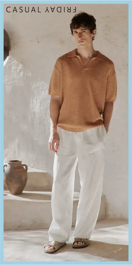 Junger Mann in einem Casual Friday Outfit