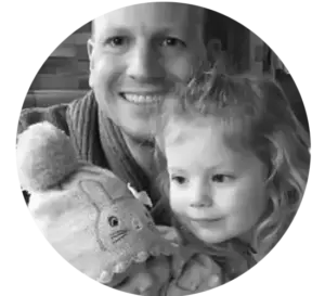 Roman Pollozek mit Tochter